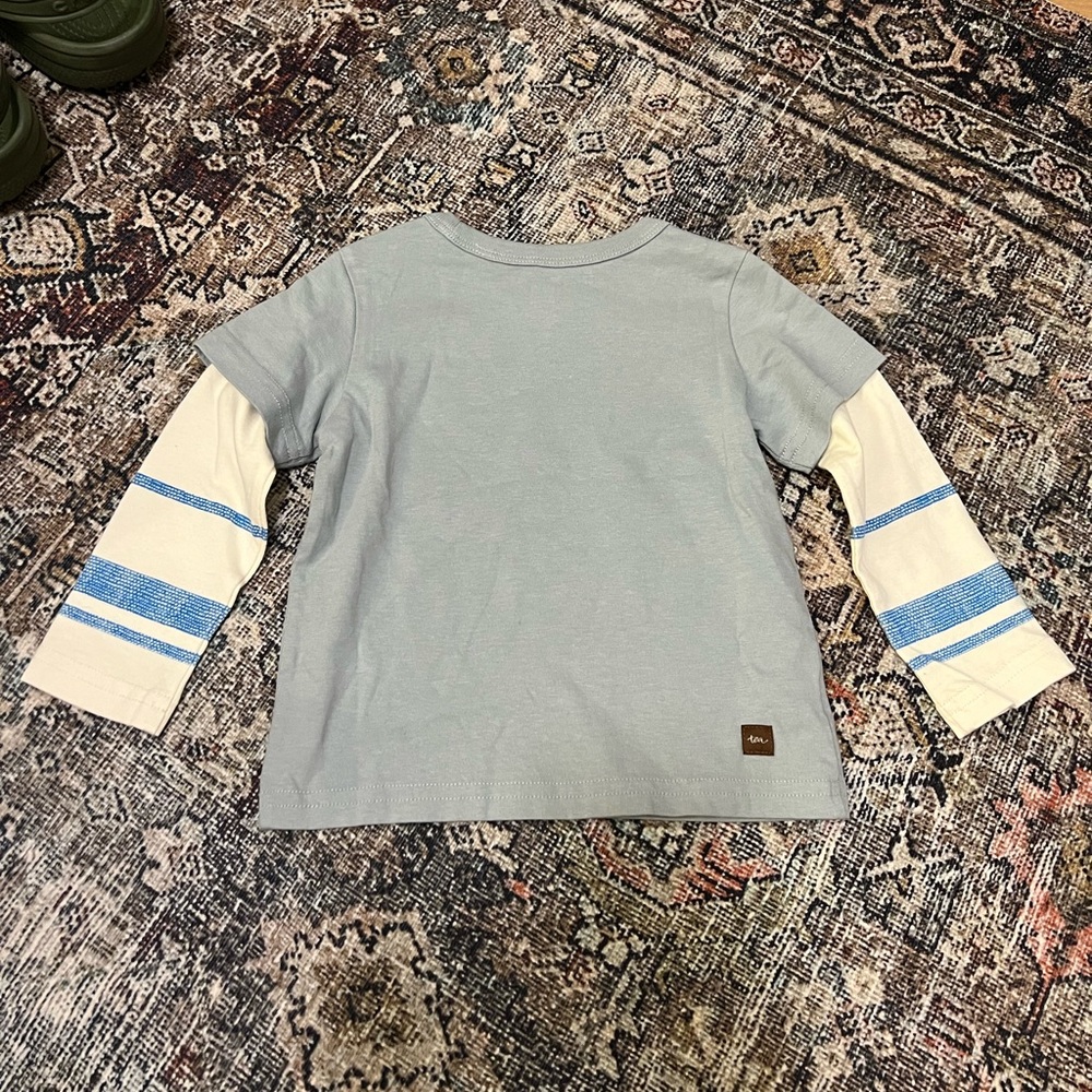 Tea Collection Bulldog Double Sleeve Tee - Picture 2 of 4